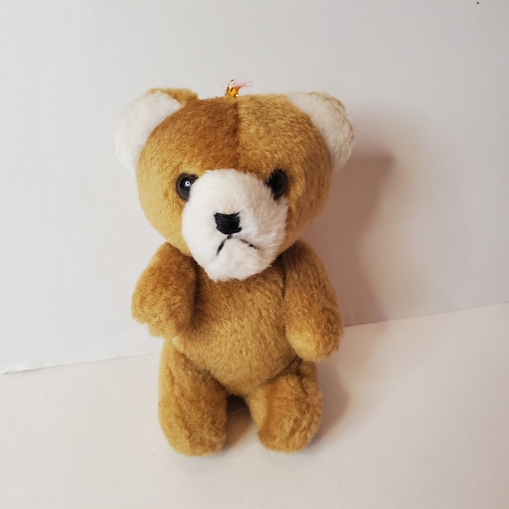 Small Brown Teddy Bear Plush Stuffed Animal Toy Kids Cute Collectible
